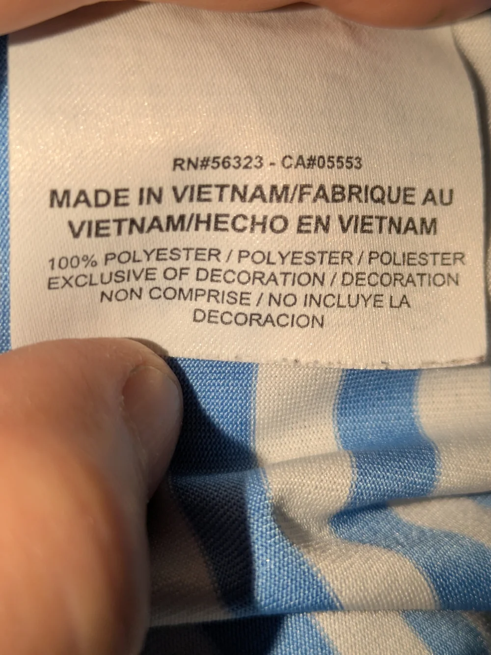 Nike Men’s Sky Blue & White Striped Polo Shirt Size Large